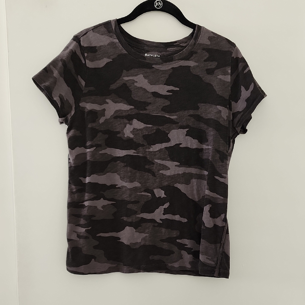 Athleta Black Camo Tee